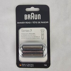 Braun Series 7 74S Shaver Head Replacement Cassette Silver Made in Germany NEW